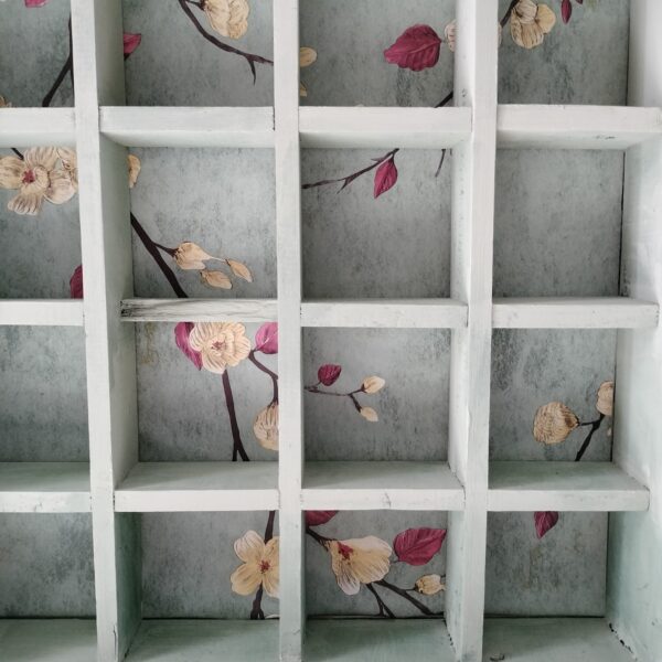 Scaffale in Legno con Nicchie Shabby Chic-Arredo Casa Vintage - immagine 7