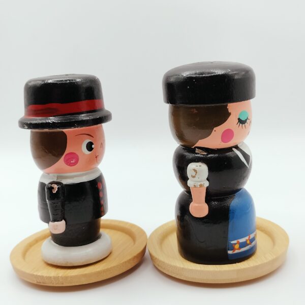 Set Saliera e Pepiera Vintage in Legno-Decorazione Cucina Retrò - immagine 5