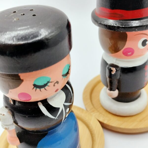 Set Saliera e Pepiera Vintage in Legno-Decorazione Cucina Retrò - immagine 6