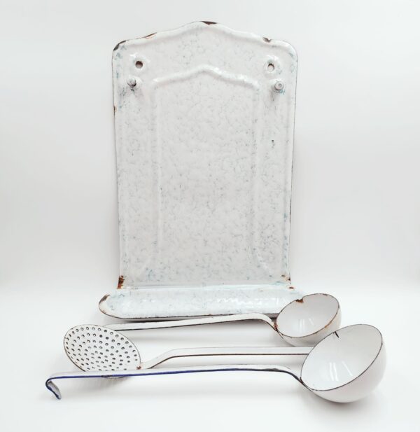 Portamestoli Smaltato Vintage e Utensili da Cucina Retrò - immagine 4