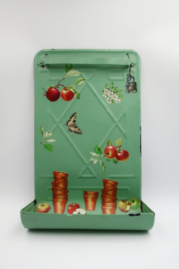 Portamestoli Smaltato Vintage da Parete-Decorazione Retrò - immagine 2