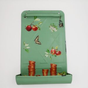 Portamestoli Smaltato Vintage da Parete-Decorazione Retrò