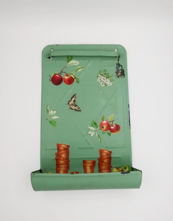 Portamestoli Smaltato Vintage da Parete-Decorazione Retrò